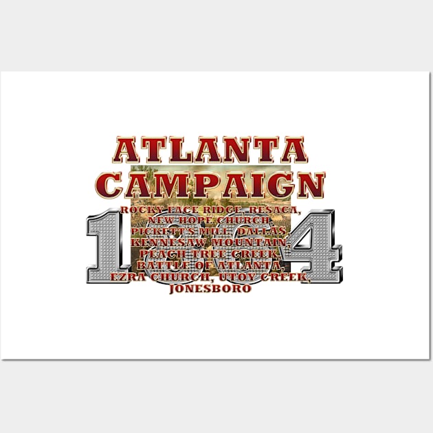 Atlanta Campaign, Civil War Wall Art by teepossible